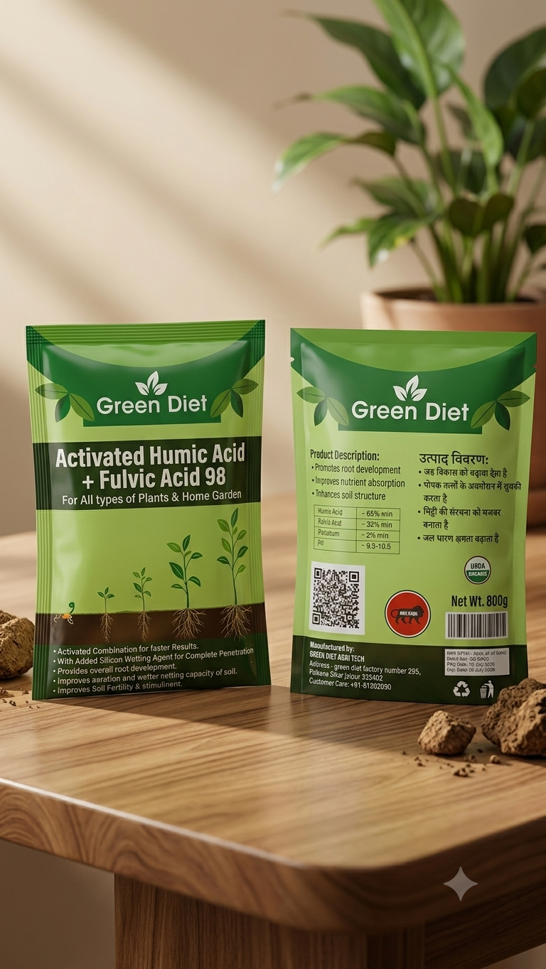 Activated Humic +Fulvic 98% 800gram ( pack of 2 pack)